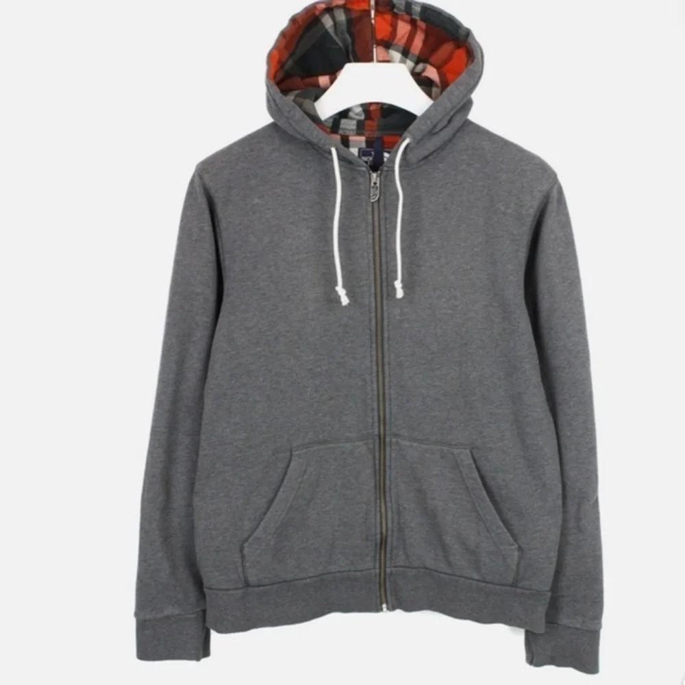 The North Face Hoodie Men Large Zipper Pockets Blend Gray